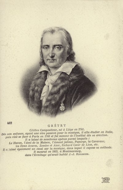 Andre Gretry , belgický skladatel (1741-1813) od Belgian School