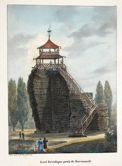 Druidský oltář poblíž Roermonde, kolem roku 1895 (fotochrom) od Belgian School