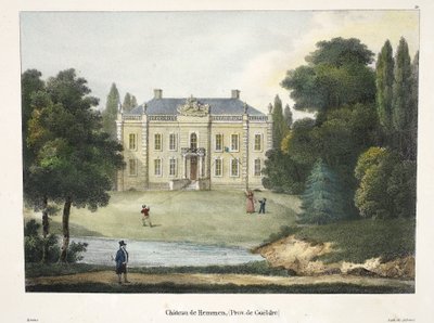 Hrad Hemmen, kolem roku 1895 (fotochrom) od Belgian School
