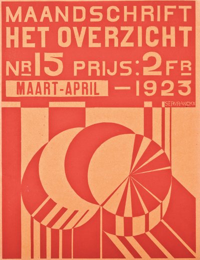 Obálka pro březen-duben 1923 vydání časopisu "Het Overzicht", 1923 od Belgian School