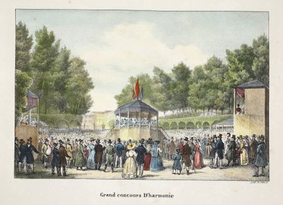 Grand Concours Dharmonie, kolem roku 1895 (fotochrom) od Belgian School