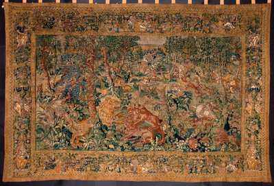 Lovecká scéna Tapiserie vyrobená v bruselských manufakturách. 16. století Genes, Musei di Strada Nuova od Belgian School