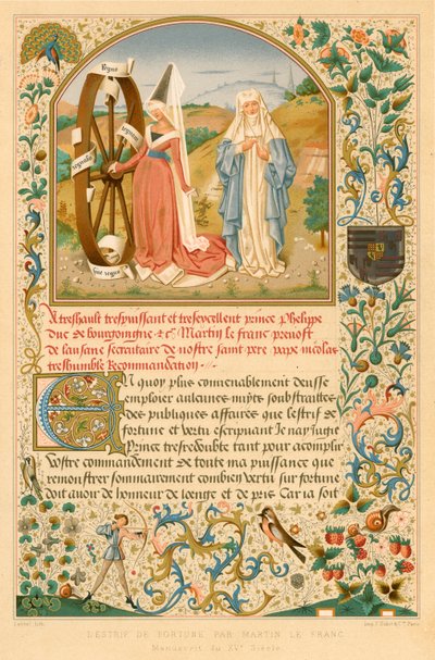 LEstrif de Fortune od Martina le Franc. Rukopis 15. století od Belgian School