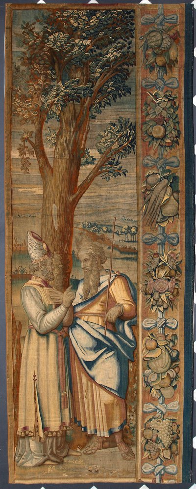Moise et Jethro Tapiserie od Dionýsa Martenze podle kartonů Luky Cambiasa (1527-1584) a zhotovená v bruselských manufakturách 1561-1564 Dim. 390x585,5 cm Ženeva, Musei di Strada Nuova od Belgian School