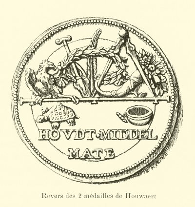 Rub dvou Houwaertových medailí od Belgian School