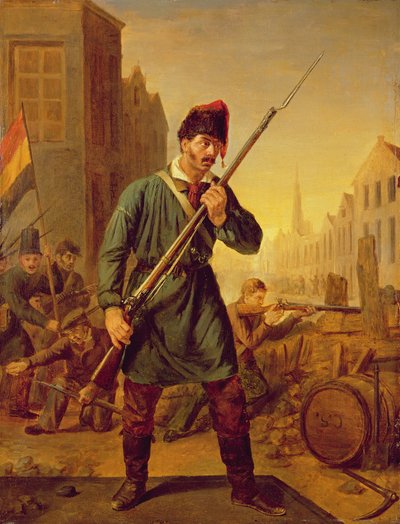 Voják belgické revoluce v roce 1830 od Belgian School