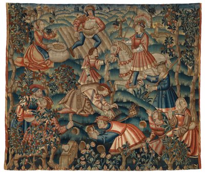 Tapiserie, měsíc září, možná z Flander od Belgian School