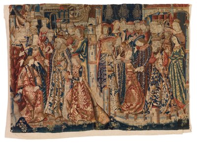 Tapiserie, Zasnoubení a svatba „Les Fiancailles et le Marriage de Marie de Bourgogne et de Maximilien“, z Tournai nebo Bruselu od Belgian School