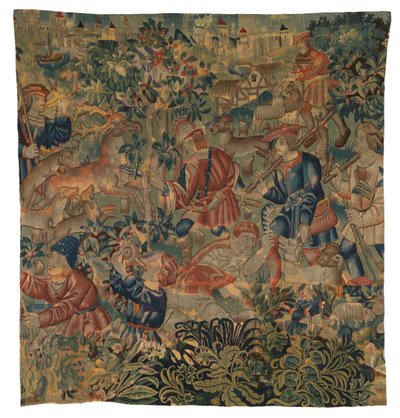 Metsästyskohtauksia kuvaava kuvakudos, mahdollisesti Tournaista, n. 1500 (villa) od Belgian School