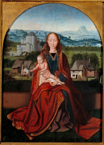 Obraz Panny a dítěte z antverpské školy z 15. století Lutych, Muzeum výtvarných umění od Belgian School