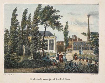 Pohled na botanickou zahradu města Gent, kolem roku 1895 (fotochrom) od Belgian School
