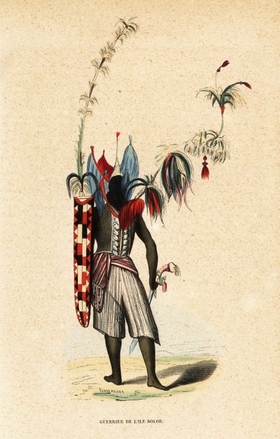 Warrior of Solor Island, Malé Sundy, Indonésie od Belgian School