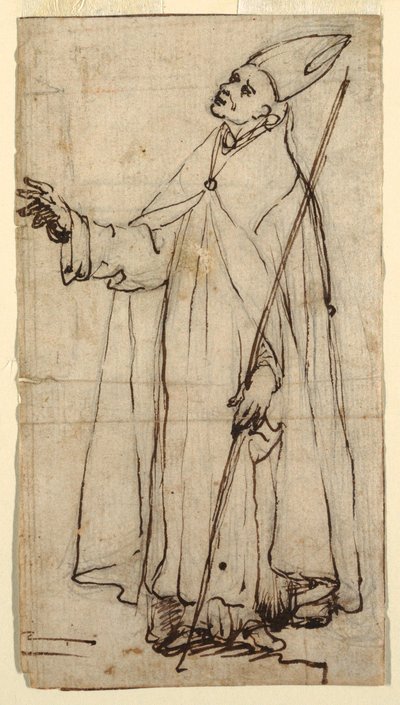 Kresba, Stojící biskup, asi 1620 od Belisario Corenzio