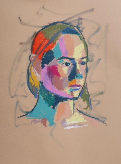Barevná studie 17, 2023 (pastel na papíře) od Ben Benet