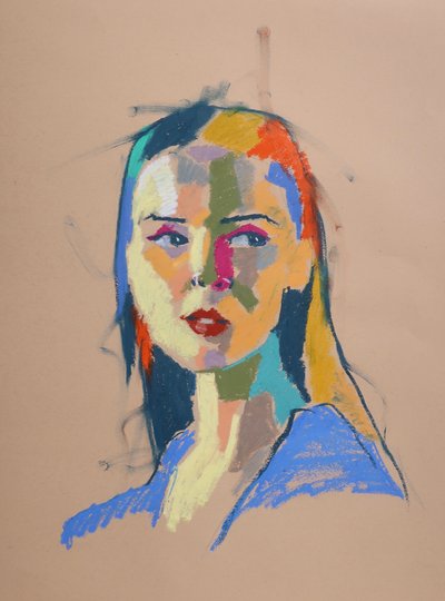Barevná studie 20, 2023 (pastel na papíře) od Ben Benet