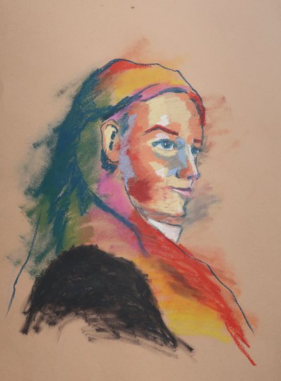 Barevná studie 4, 2023 (pastel na papíře) od Ben Benet
