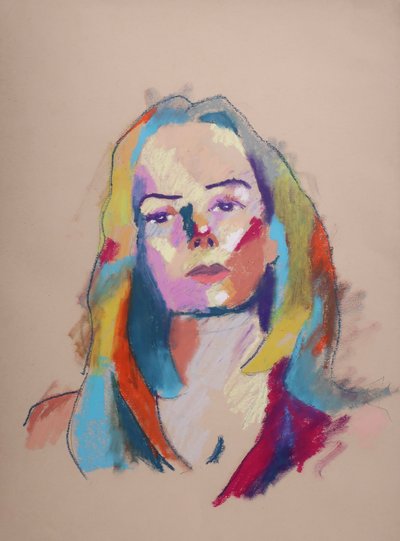 Barevná studie 8, 2023 (pastel na papíře) od Ben Benet