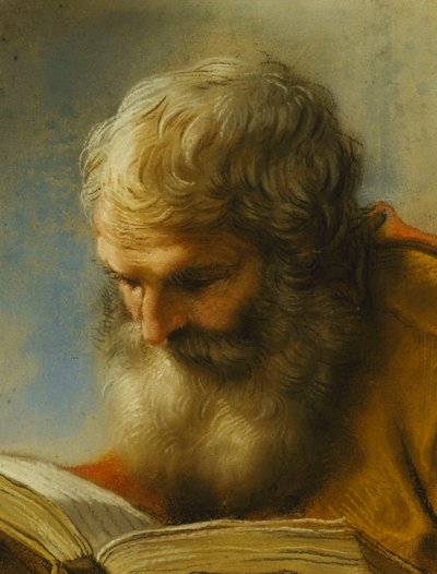 Čtení vousatého apoštola, 1712 od Benedetto Luti