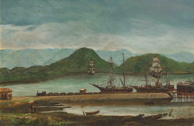 Benedito Calixto - Přístav Santos, SP, 1888 od Benedito Calixto