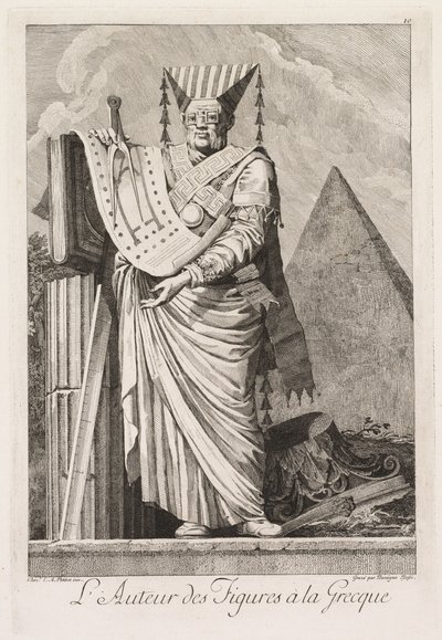 Řecká maškaráda: Autor řeckých figur Deska 10, 1771. od Benigno Bossi