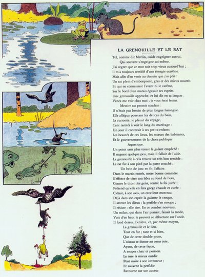 Žába a krysa, ilustrace z 