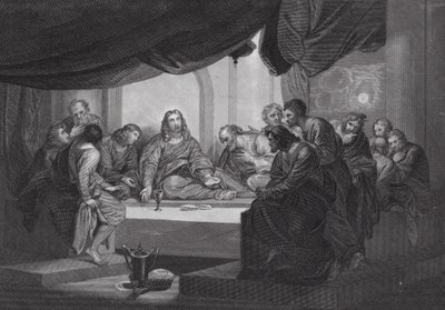 Poslední večeře (rytina) od Benjamin (after) West