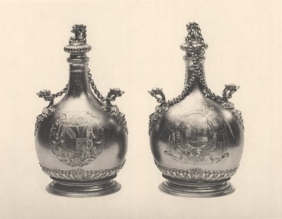 Pár poutnických baněk Williama III., kolem roku 1690 (stříbrně zlacené) od Benjamin Bradford