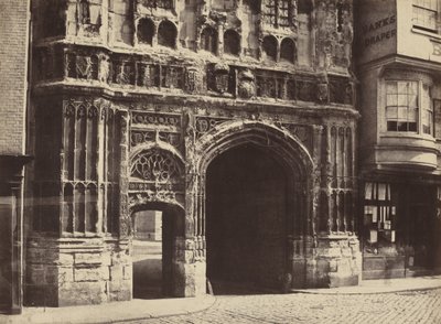 Christchurch Gateway, Canterbury,1854, vytištěno 1857 (foto) od Benjamin Brecknell Turner