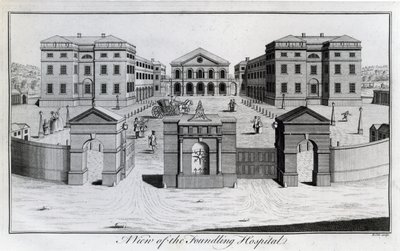 Pohled na Foundling Hospital, 1756 od Benjamin Cole