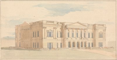 York House, Londýn: Perspektivní pohled na západní frontu od Benjamin Dean Wyatt