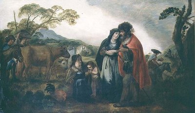 Laban a Rebecca (panel) od Benjamin Gerritsz. (after) Cuyp