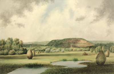 West Rock, New Haven, Connecticut, cca 1854-60 (wc na papíře) od Benjamin H. Coe