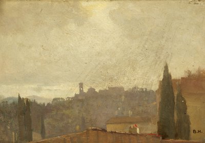 San Miniato, Florencie (olej na panelu) od Benjamin Haughton