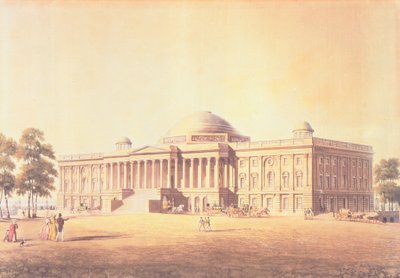 Capitol of the United States, vyrytý Thomas Sutherland, 1825 (akvatinta) od Benjamin Henry Latrobe