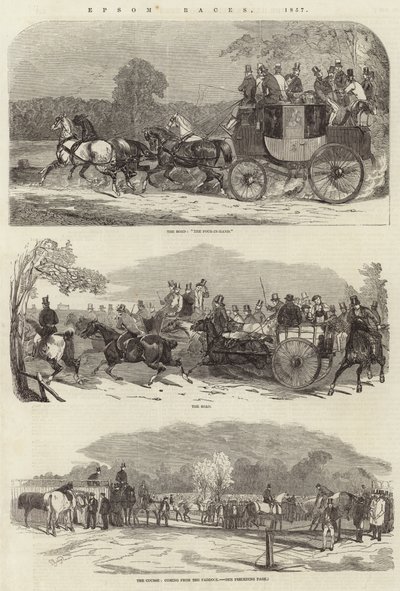Dostihy v Epsomu, 1857 od Benjamin Herring