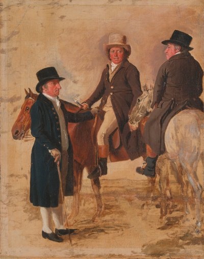 John Hilton, soudce kurzu v Newmarketu; John Fuller, ředitel kurzu; a John Stevens, trenér od Benjamin Marshall