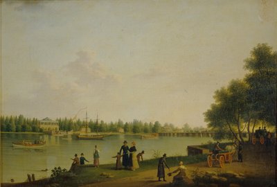 Pohled na dachu prince Stroganova poblíž Petrohradu, 1804 od Benjamin Paterssen