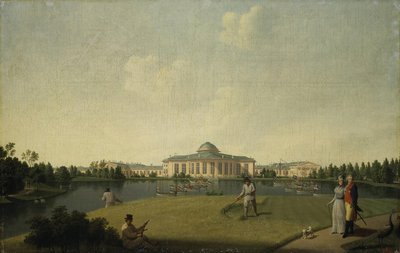 Pohled na Tauridský palác ze zahrady, před rokem 1797 od Benjamin Paterssen