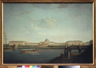 Tauridský palác při pohledu z Něvy (Saint Petersburg). Obraz Benjamina Patersena (1748-1815), olej na plátně od Benjamin Patersson