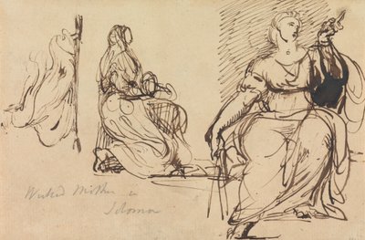 Studie sedící ženy od Benjamin Robert Haydon