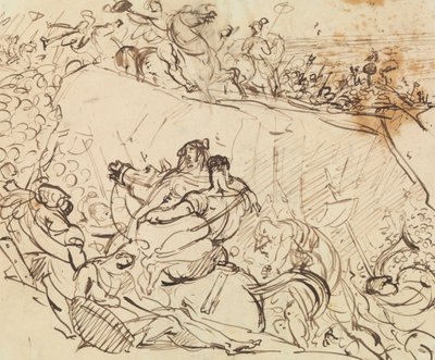 Studie na bitevní scénu od Benjamin Robert Haydon
