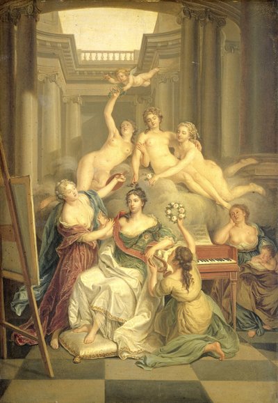 Frederika Sophia Wilhelmina z Pruska (1751-1820). Manželka prince Willema V. v Chrámu umění od Benjamin Samuel Bolomey
