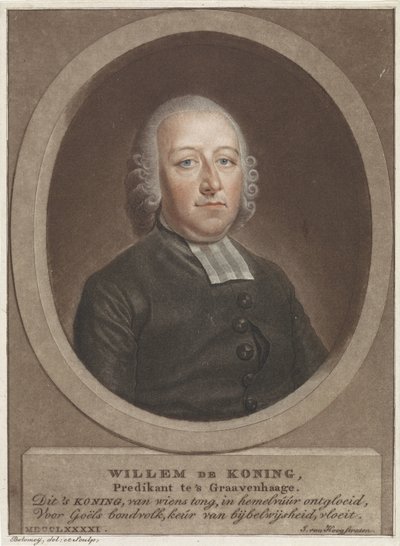 Portrét pastora Willema de Koninga od Benjamin Samuel Bolomey