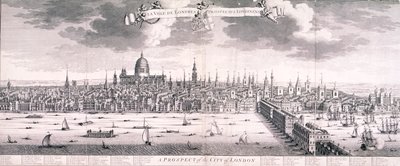 Panoramatický pohled na Londýn, 1710 od Benjamin Smith