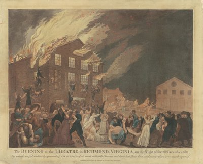 Spálení divadla v Richmondu ve Virginii od Benjamin Tanner