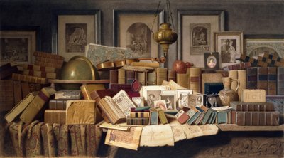 A Connoisseurs Corner (tužka a akvarel) od Benjamin Walter Spiers