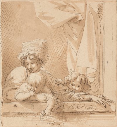 Matka a dvě děti od Benjamin West
