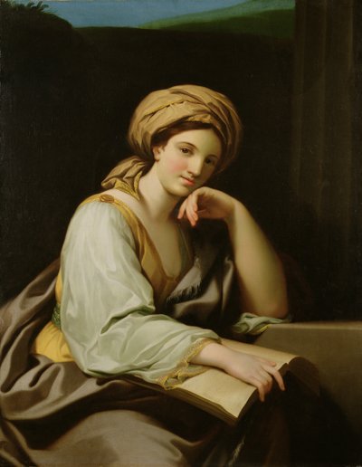 Sibyla s knihou, podle obrazu Rafaela Mengse (1728-79), asi 1761 (olej na plátně) od Benjamin West