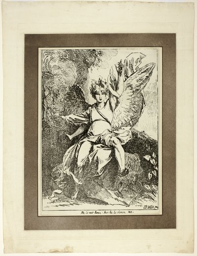 Anděl vzkříšení, z prvního čísla Vzorků polyautografie od Benjamin West