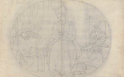 Umělcova žena a dítě od Benjamin West